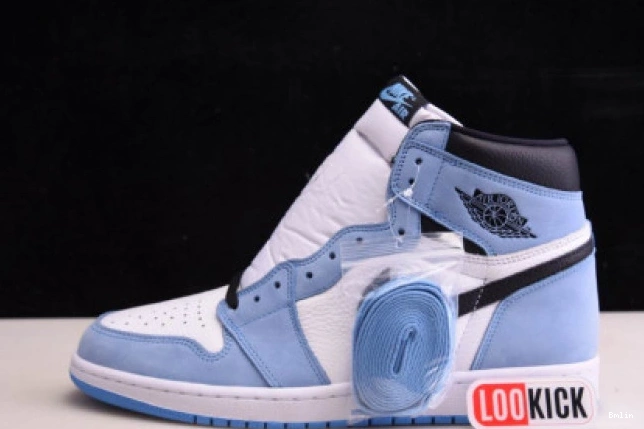 Bmlin shoes AIR JORDAN HIGH RETRO WHITE 1 BLACK 555088-134 UNIVERSITY BLUE 0725